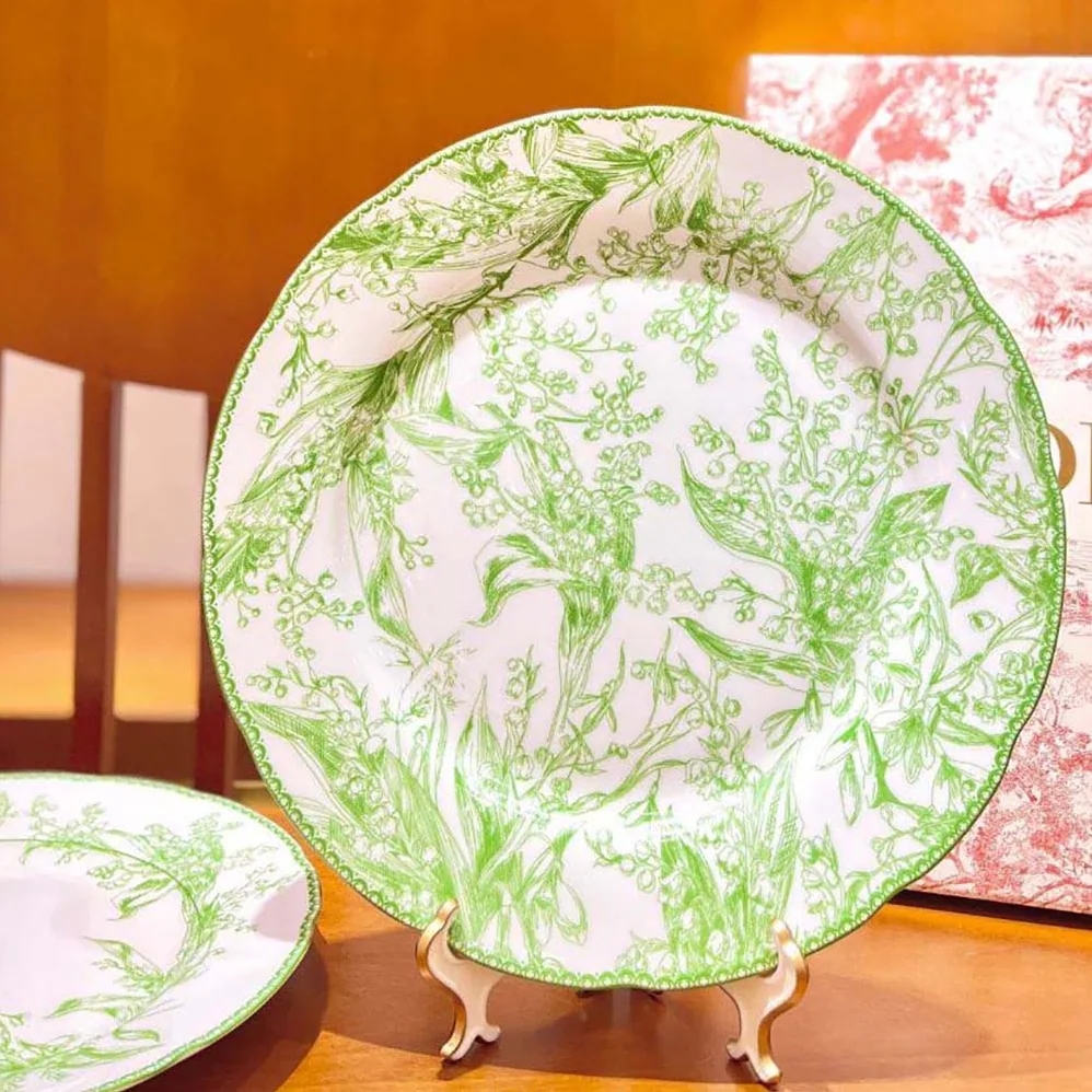 Dior Decorative Plate Green New Lily of the Valley for Unisex Dior Decorative Plate Green New Lily of the Valley for Unisex