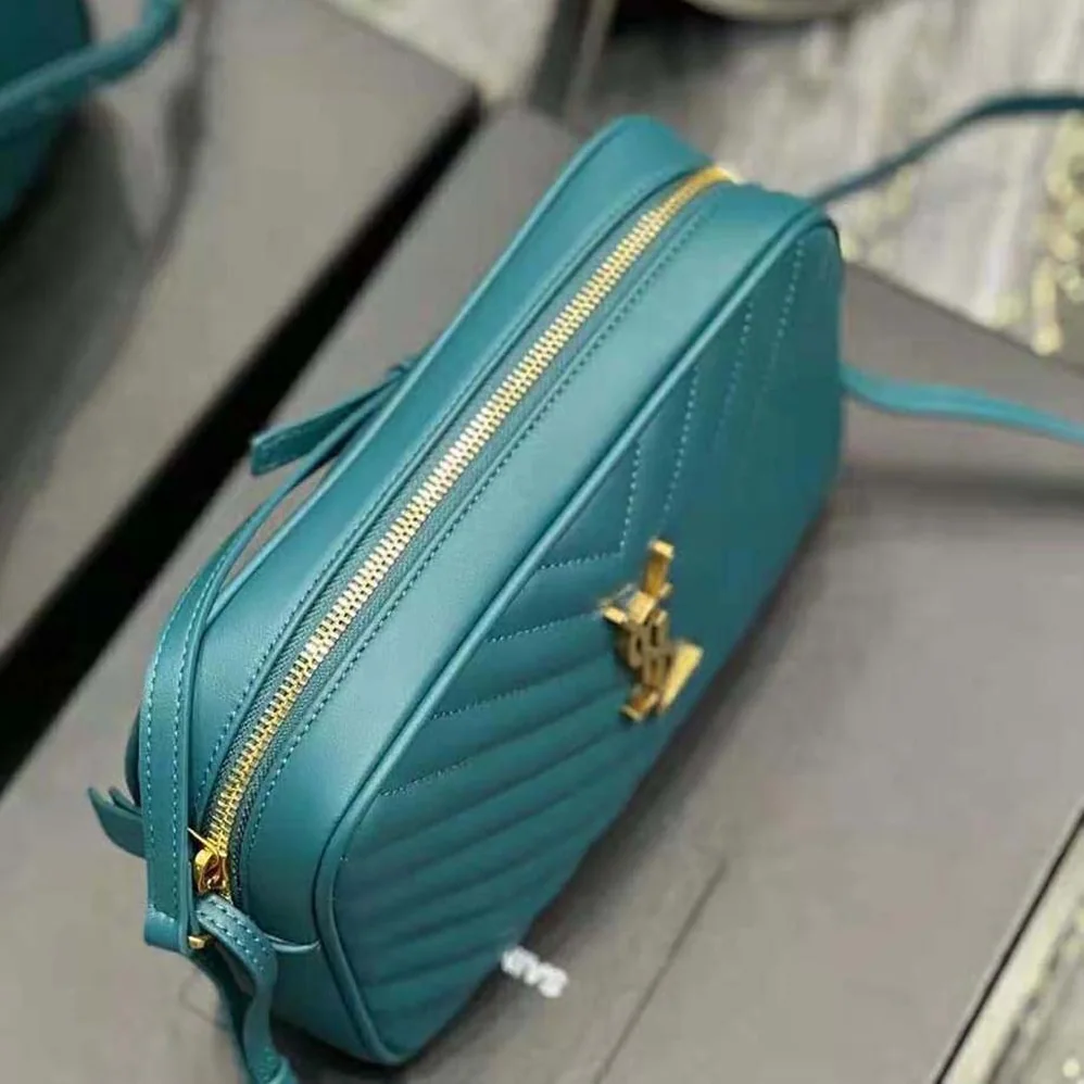 Saint Laurent YSL Lou Camera Bag in Supple Quilted Leather for Women in Dark Green Saint Laurent YSL Lou Camera Bag in Supple Quilted Leather for Women in Dark Green