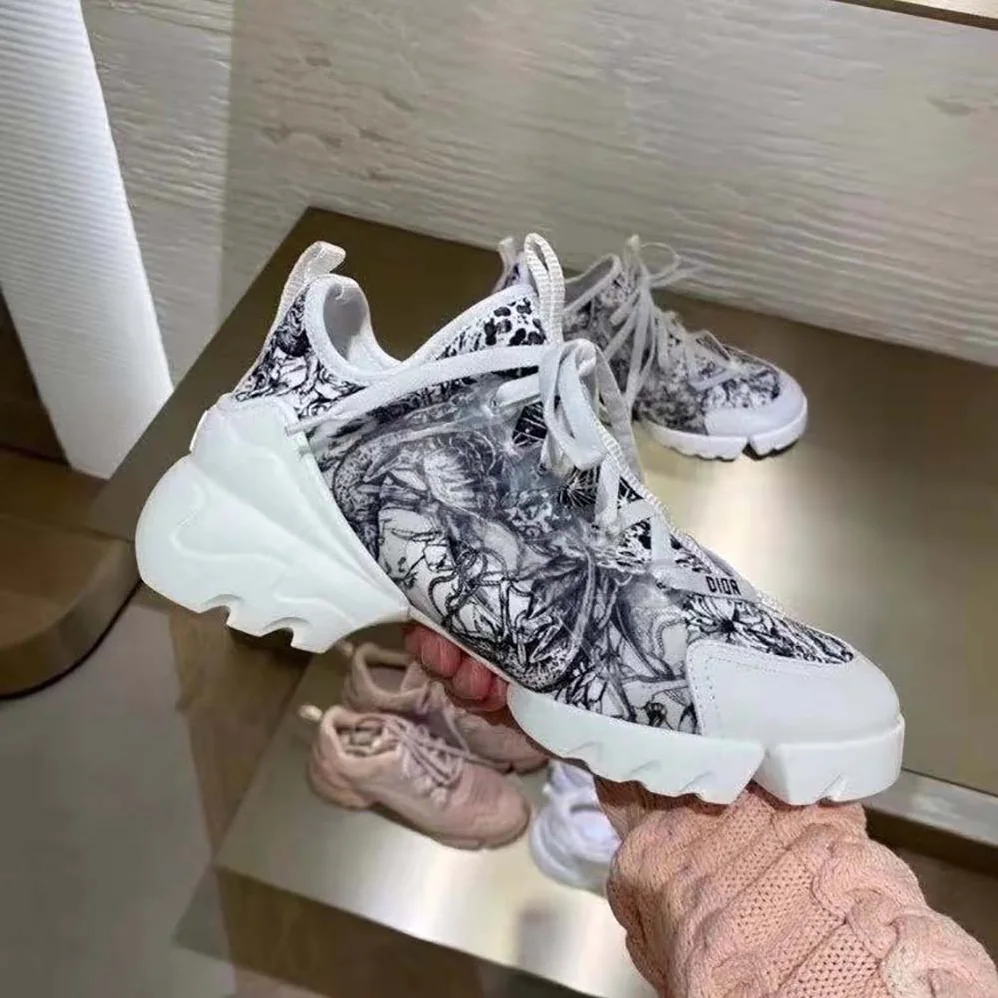 Dior D-connect Sneaker Zodiac Printed Technical Fabric for Women Dior D-connect Sneaker Zodiac Printed Technical Fabric for Women