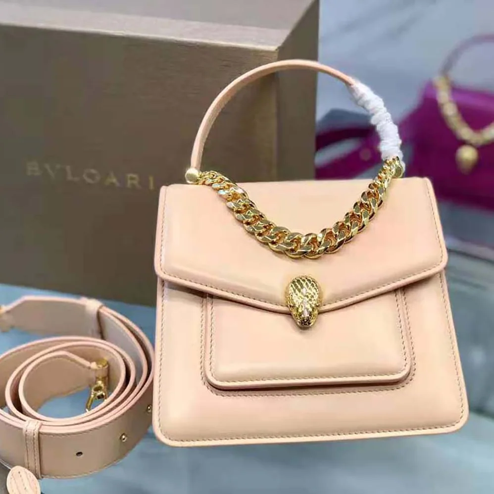 Bvlgari Serpenti Forever Top Handle Bag in Nappa Leather for Women in Pink Bvlgari Serpenti Forever Top Handle Bag in Nappa Leather for Women in Pink