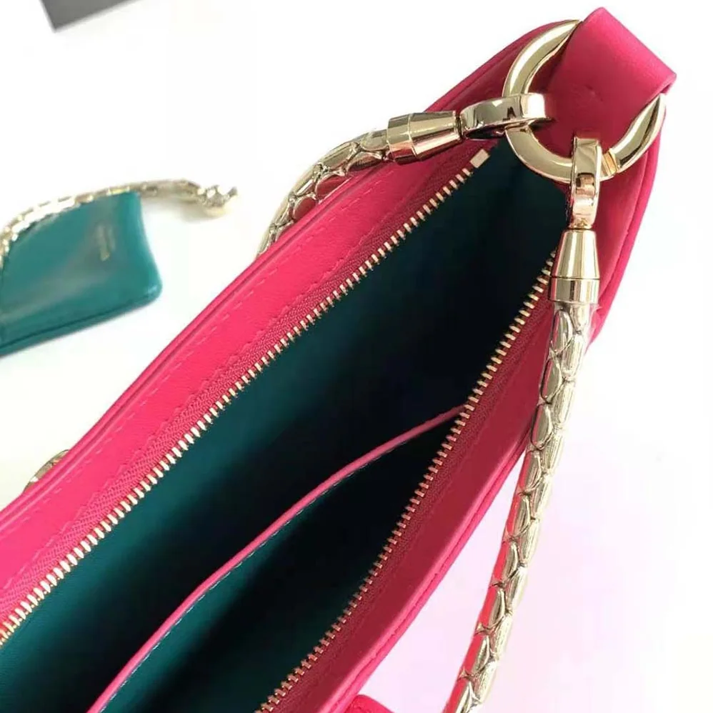 Bvlgari Serpenti Baia Small Shoulder Bag in Calf Leather for Women in Pink Bvlgari Serpenti Baia Small Shoulder Bag in Calf Leather for Women in Pink