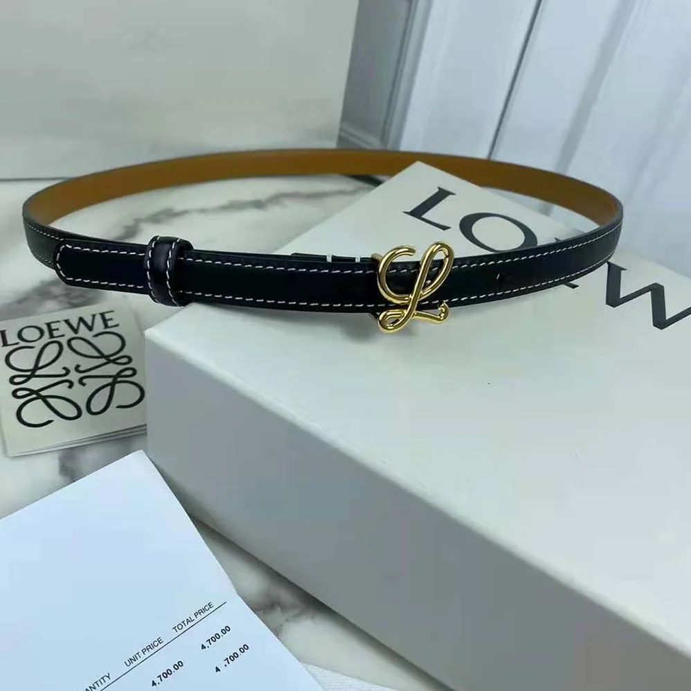 Loewe Belt in Smooth Calfskin for Women in Black