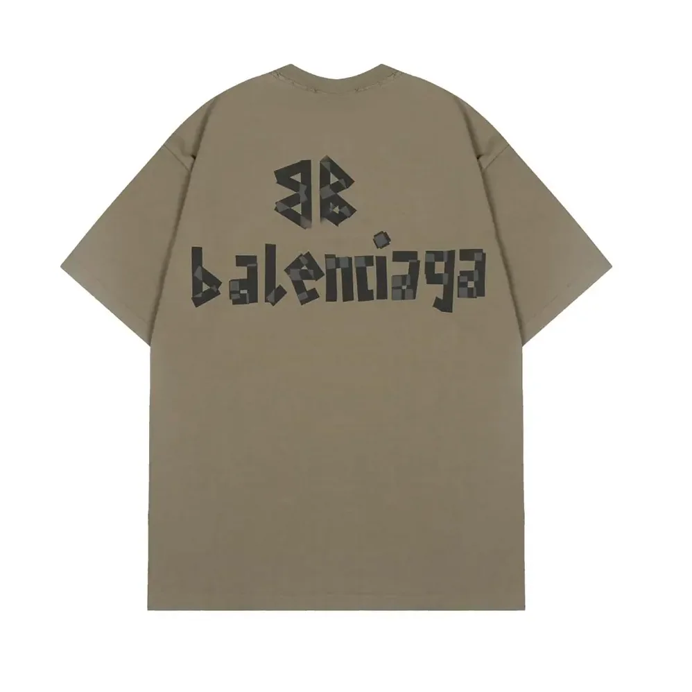 Balenciaga Tape Type Medium Fit T-Shirt in Brown Vintage Jersey for Men