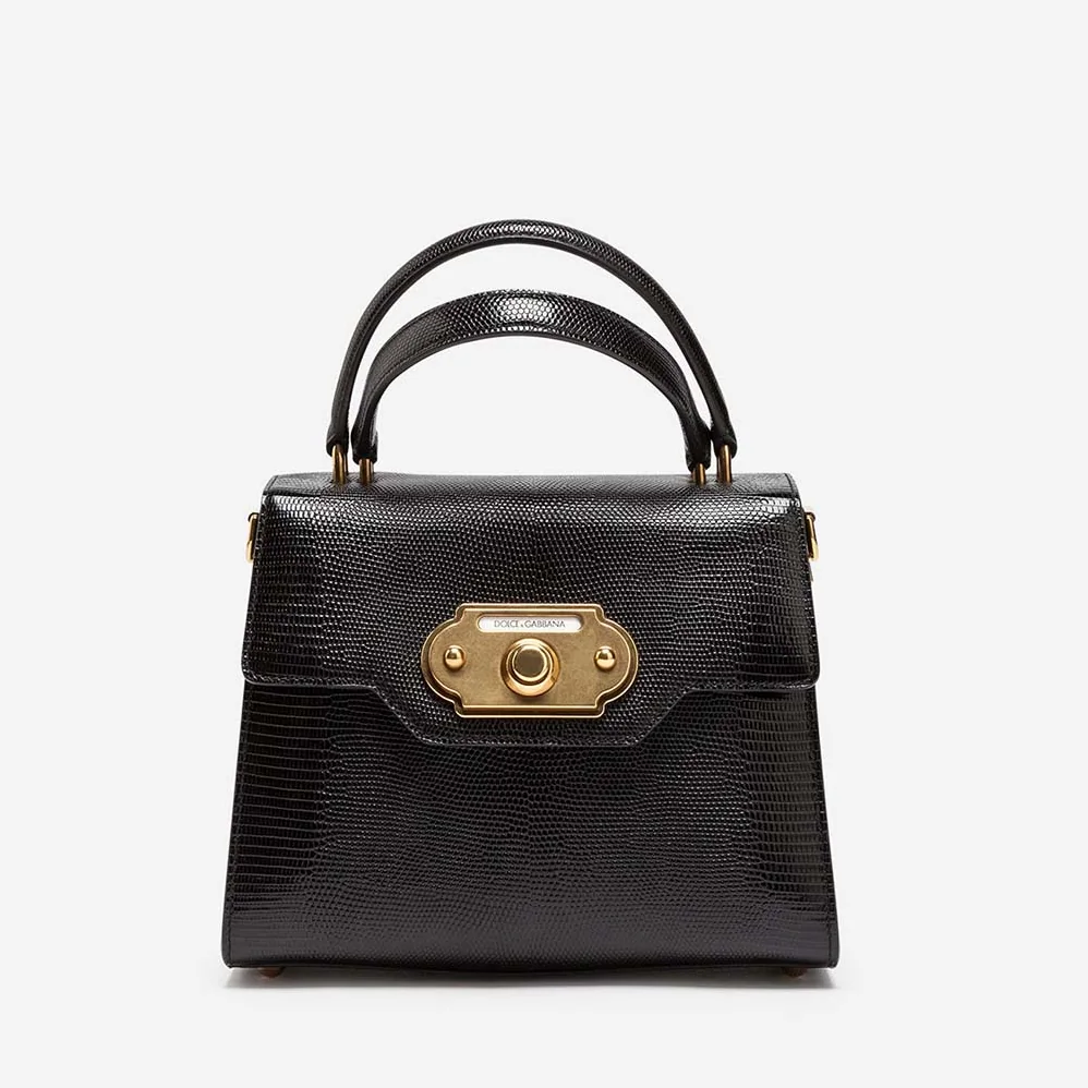 Dolce Gabbana D&G Leather Welcome Handbag for Women in Black