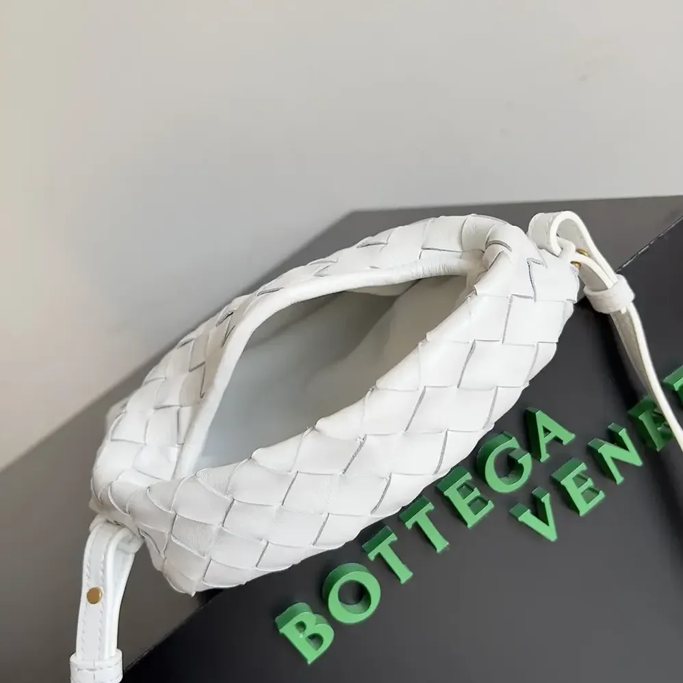 Bottega Veneta Mini Hop in Calf Leather for Women in White