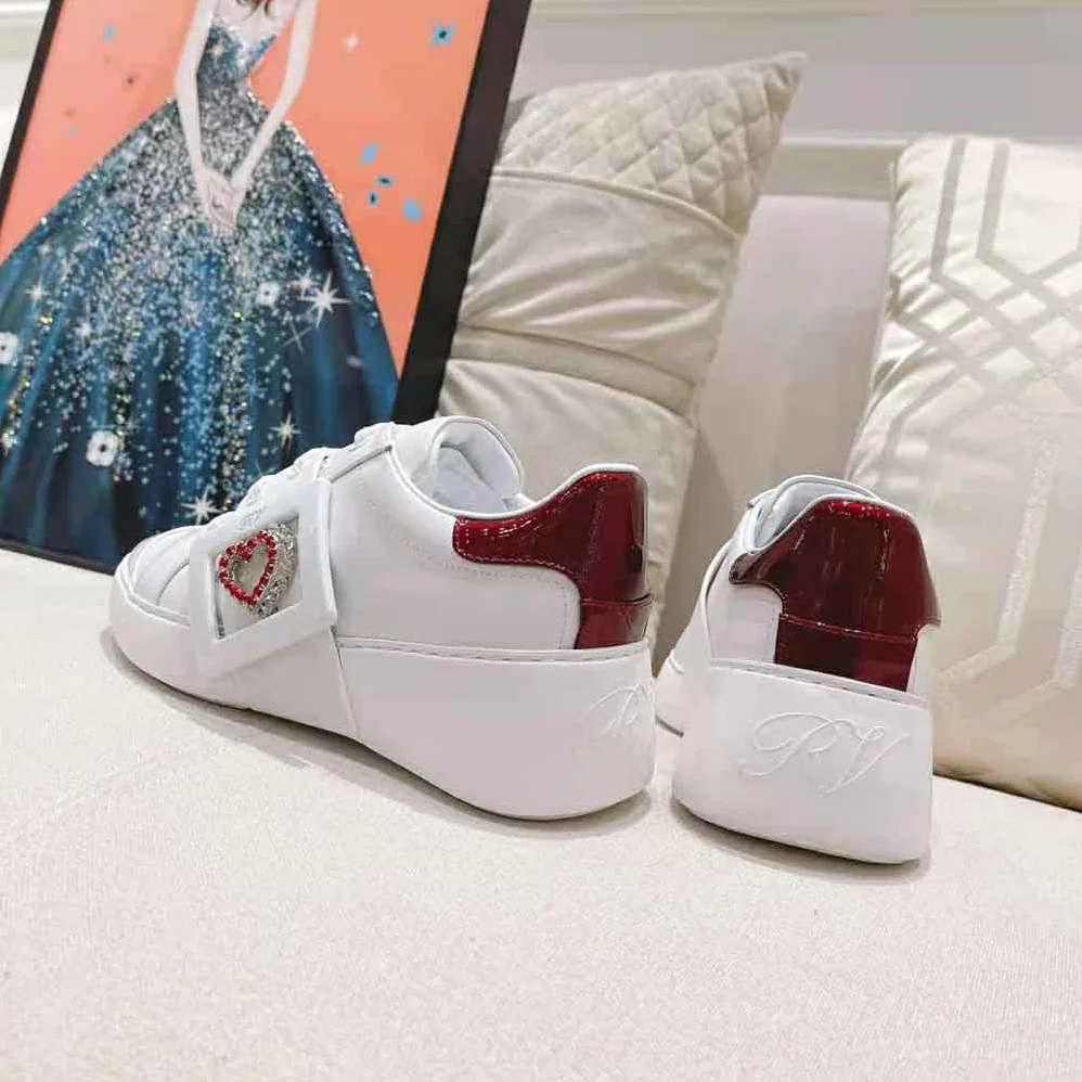 Roger Vivier Viv Skate Love Buckle Sneakers in Patent Leather for Women Roger Vivier Viv Skate Love Buckle Sneakers in Patent Leather for Women