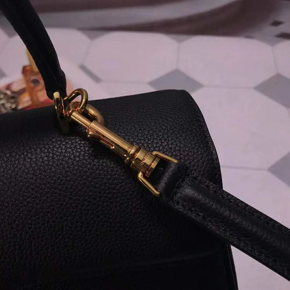 Celine Medium16 Bag in Grained Calfskin for Women in Black