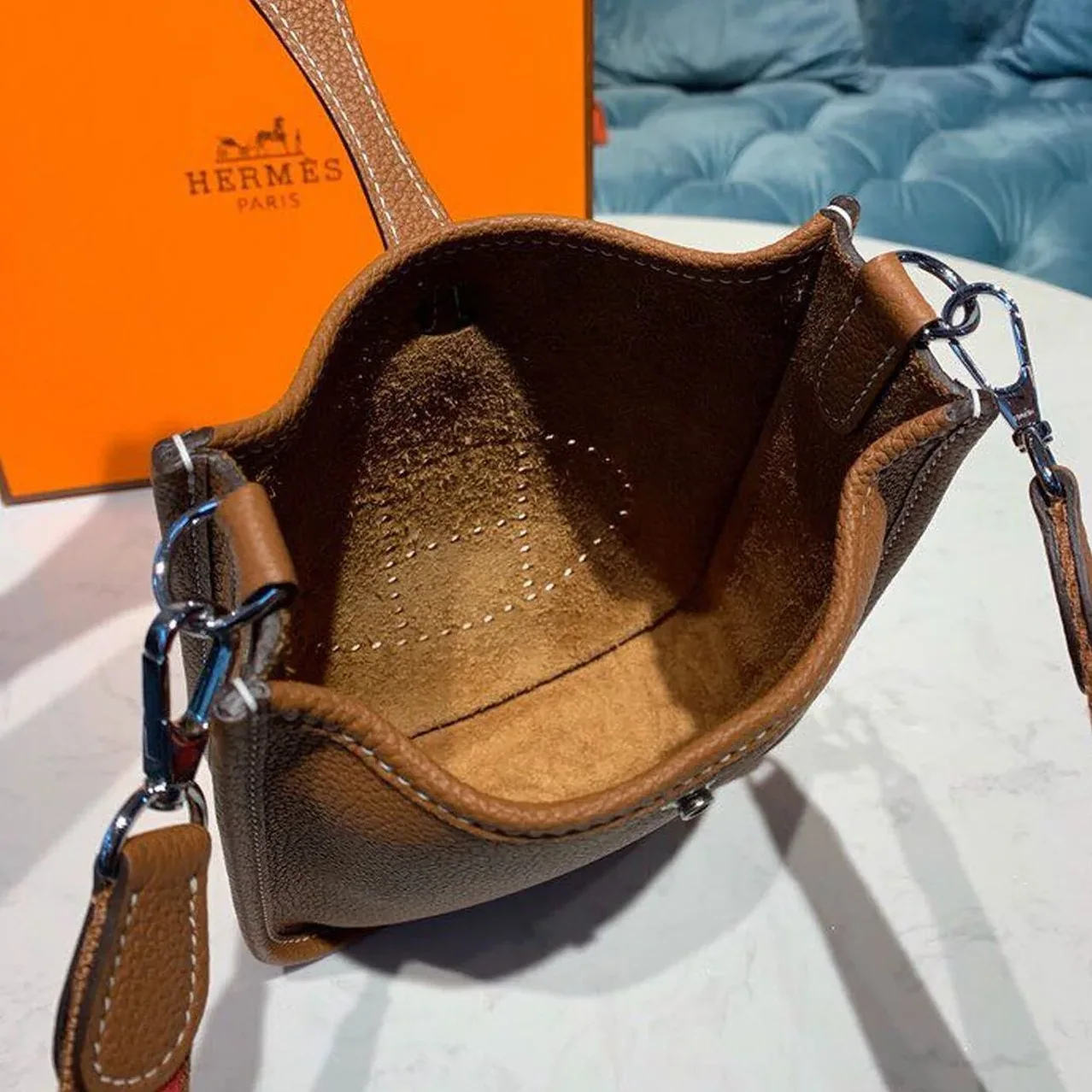 Hermes Mini Evelyne Brown / Hermes Mini Evelyne Brown /