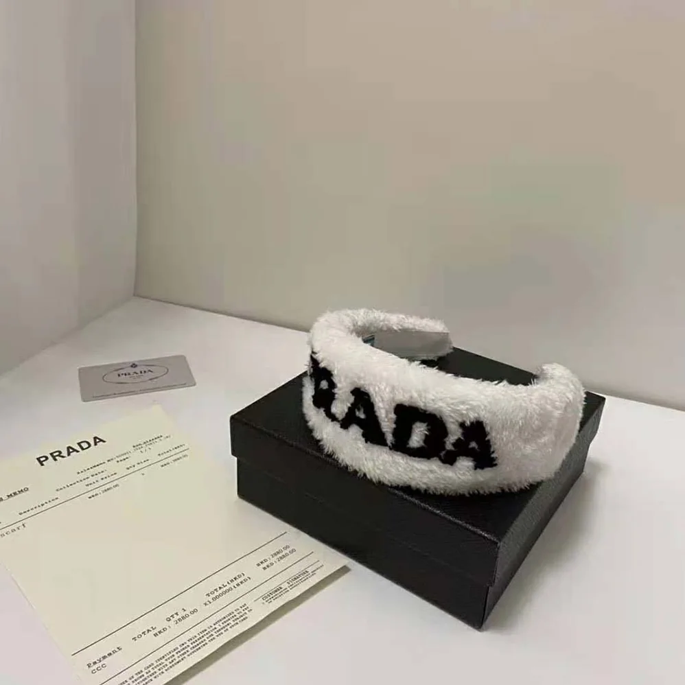 Prada Terrycloth Headband with A Beguiling Rounded Design for Women Prada Terrycloth Headband with A Beguiling Rounded Design for Women
