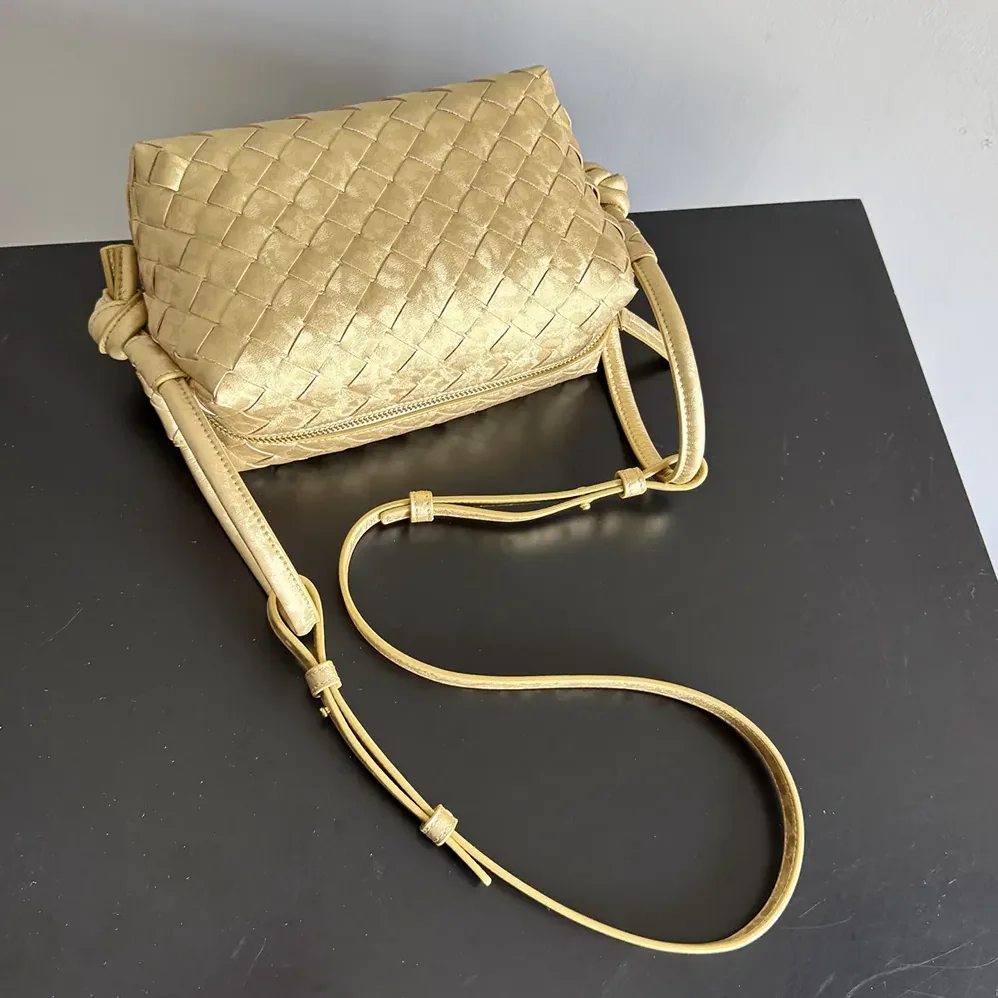 Bottega Veneta Loop Top Handle for Women in Gold