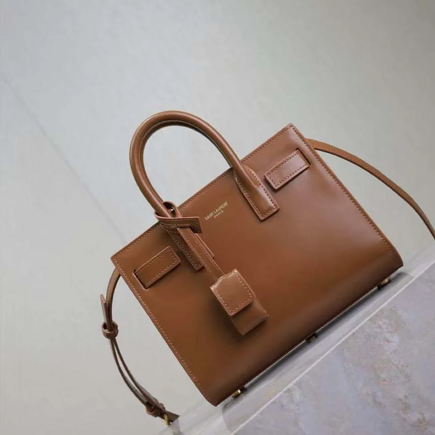 Saint Laurent YSL Sac De Jour in Smooth Leather for Women in Brown