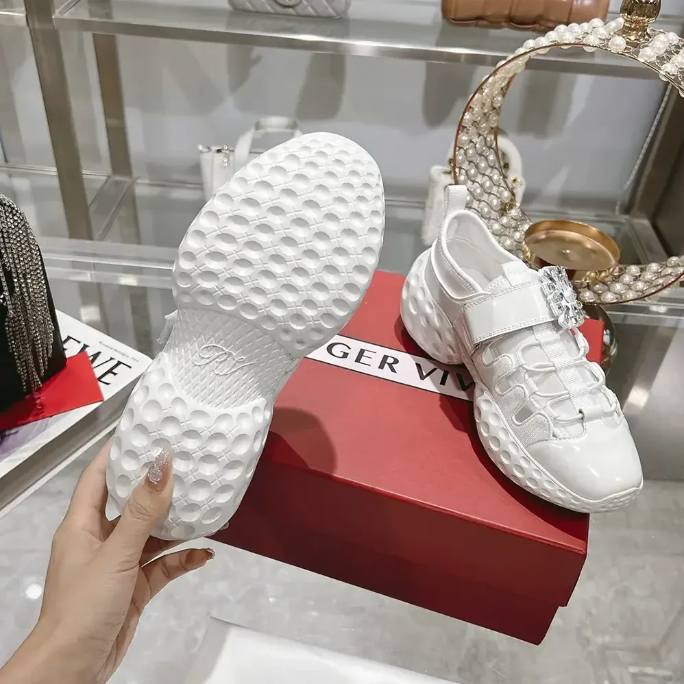 Roger Vivier Viv' Run Light Trekky Sneakers in Fabric for Women in White