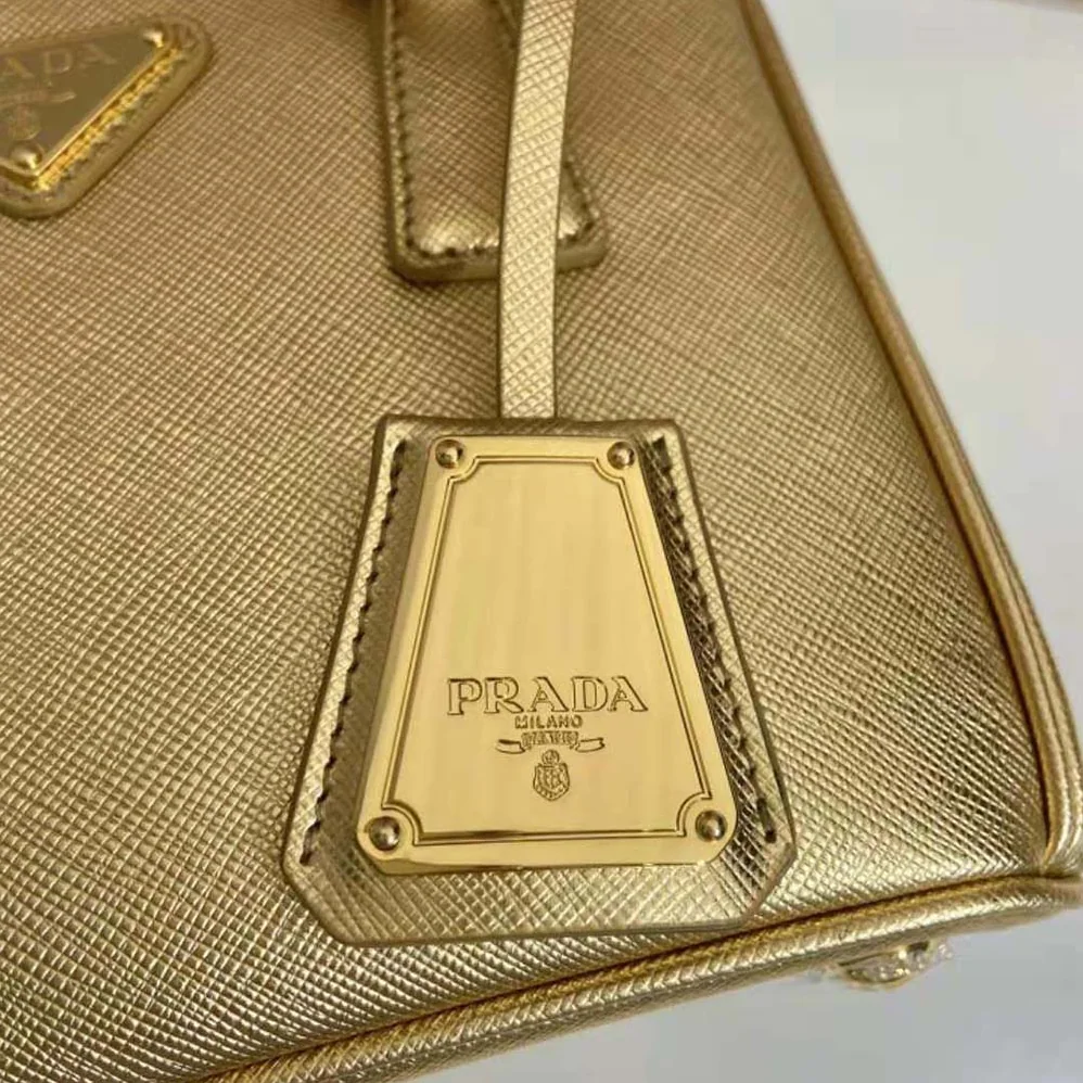 Prada Galleria Saffiano Leather Mini-Bag for Women in Gold