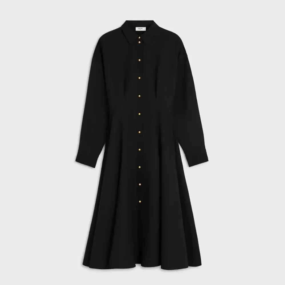 Celine Dress in Wool for Women in Black