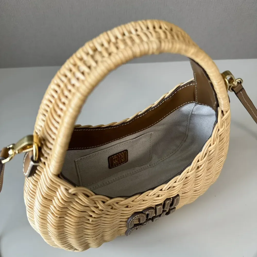 Miu Miu Wander Wicker Handbag for Women