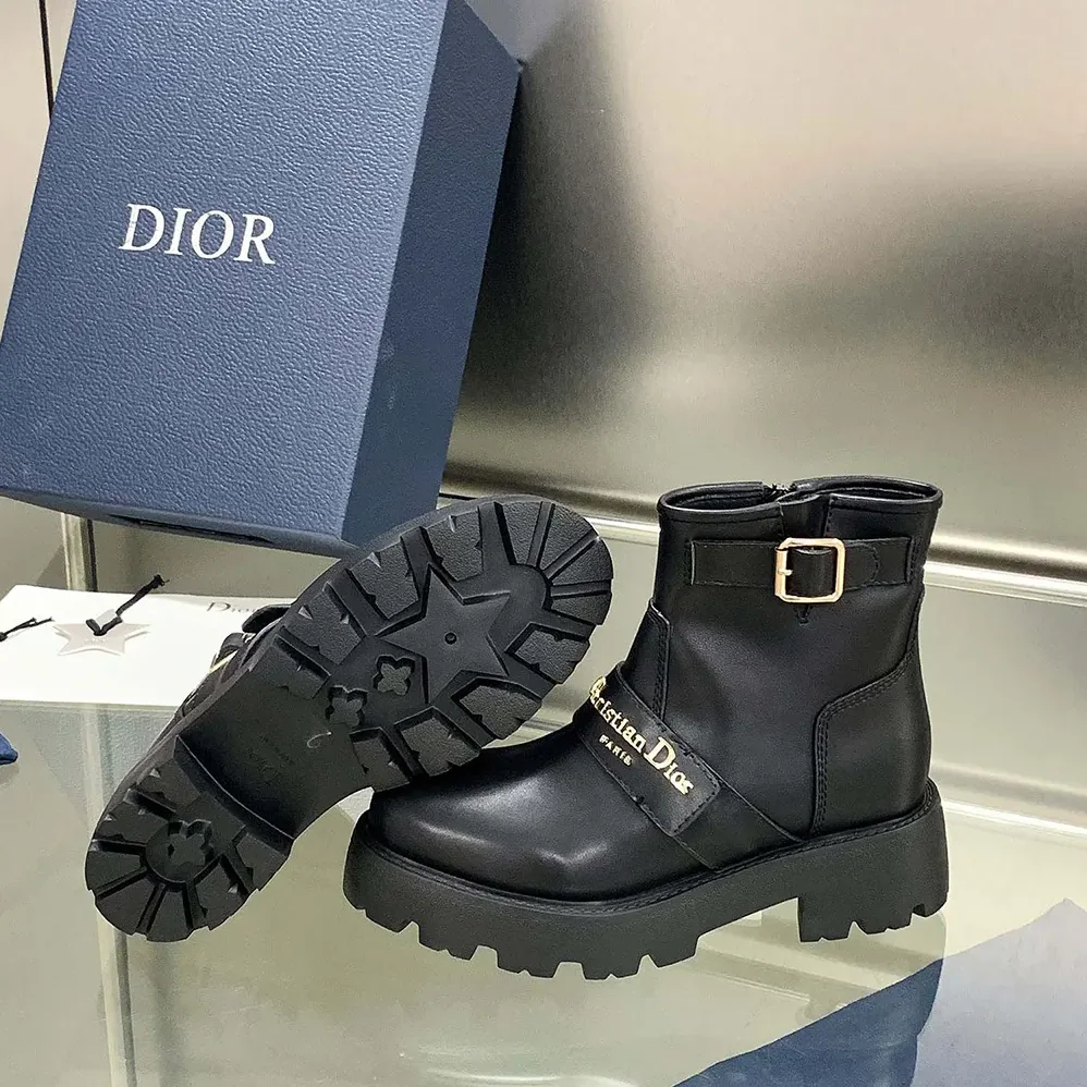 Dior D-Quest Ankle Boot Black Calfskin for Women Dior D-Quest Ankle Boot Black Calfskin for Women