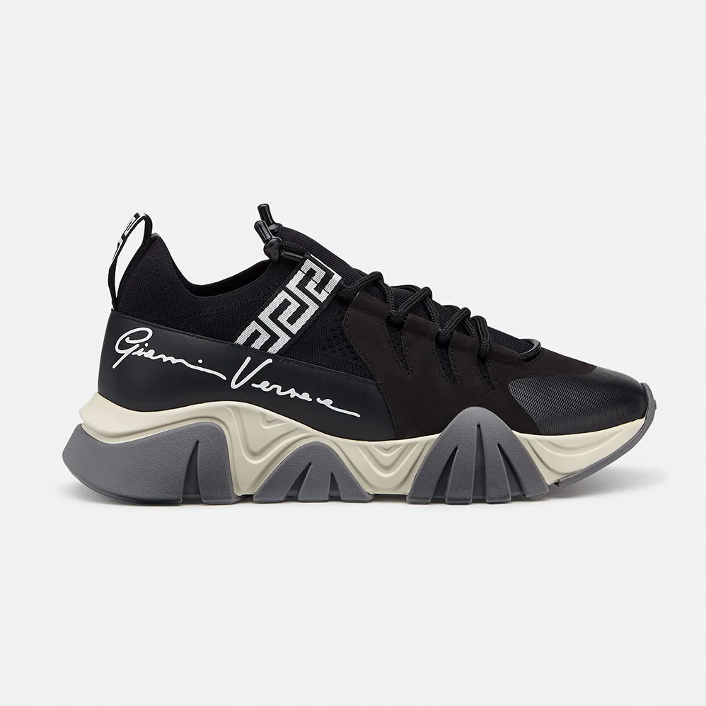 Versace Squalo Knit Sneakers for Women in Black Versace Squalo Knit Sneakers for Women in Black