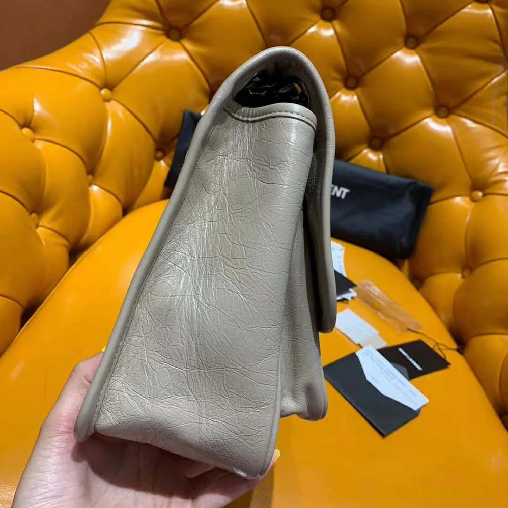 Saint Laurent YSL Medium Niki Bag Crinkled Vintage for Women in Sandy