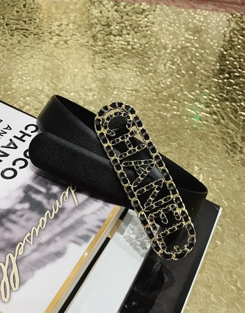 Chanel Vintage Chain Buckle Belt Black