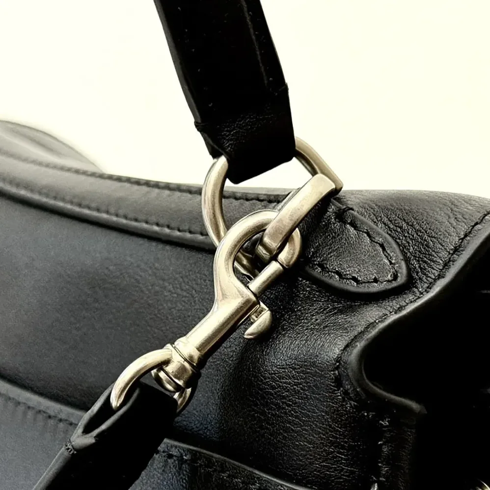 Balenciaga Rodeo Handbag Small In Black Smooth Calfskin Aged for Women in Silver Hardware