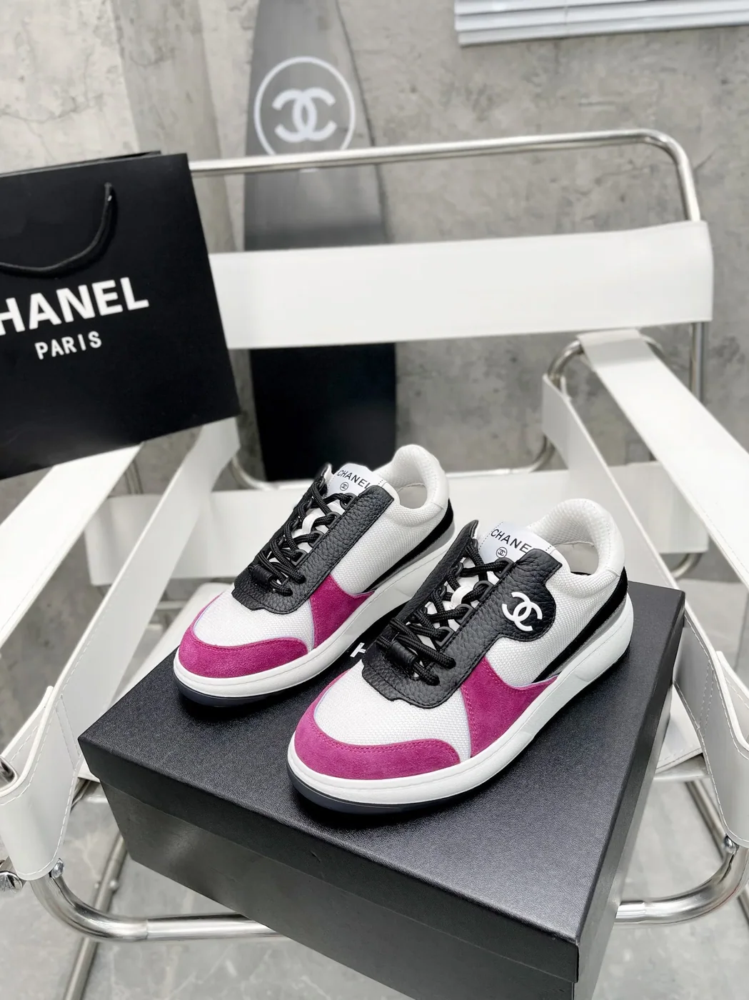 Chanel Sneakers White/Rosy , Shoes