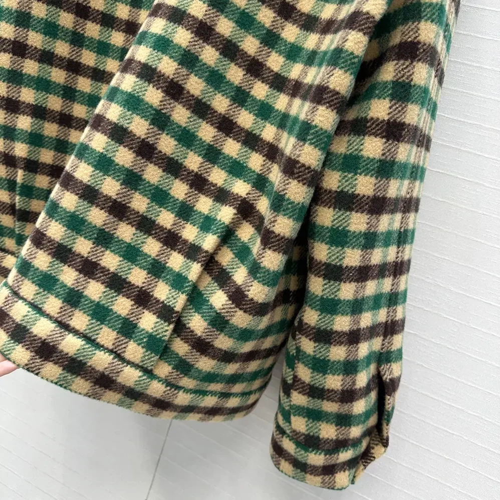 Miu Miu Gingham Check And Technical Fabric Jacket for Women