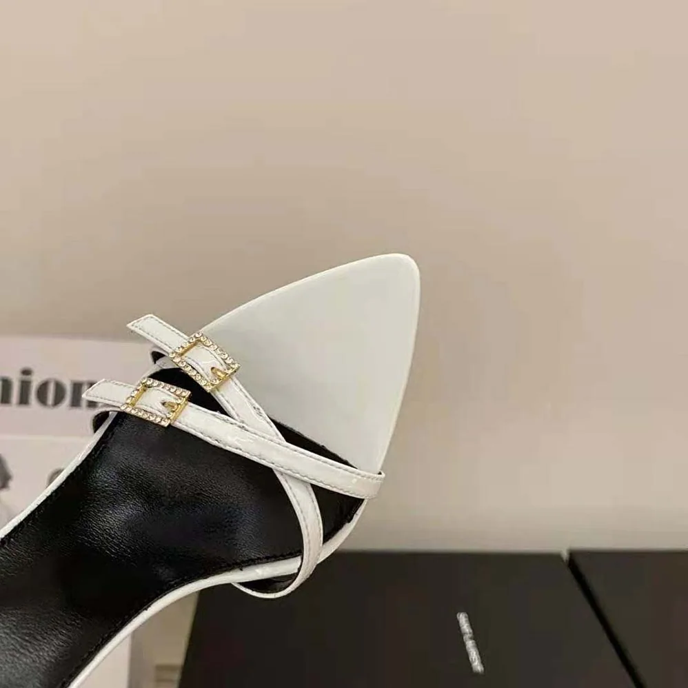 Saint Laurent YSL Lila Sandals in Crepe Satin for Women in White Saint Laurent YSL Lila Sandals in Crepe Satin for Women in White