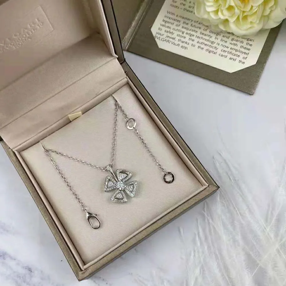 Bvlgari Fiorever 18 KT White Gold Necklace for Women Bvlgari Fiorever 18 KT White Gold Necklace for Women