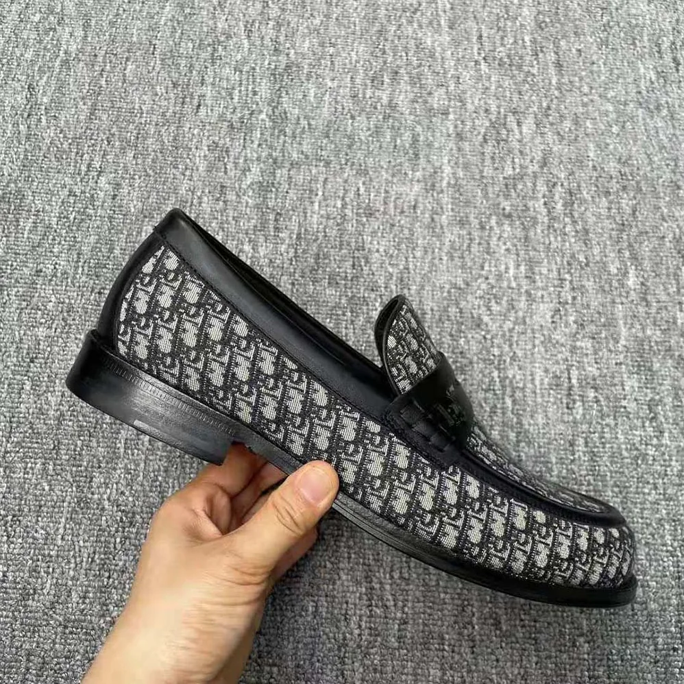 Dior Granville Loafer Beige and Black Dior Oblique Jacquard for Men