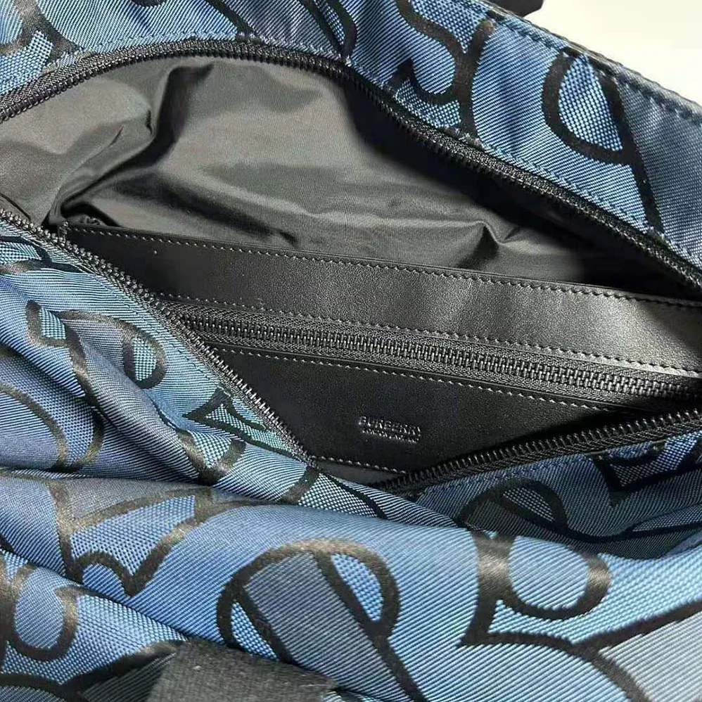 Burberry Orville Backpack with Raised Burberry Lettering at Front for Men in Navy