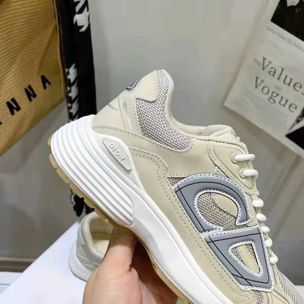 Dior B30 Sneaker Cream Mesh and Technical Fabric for Men Dior B30 Sneaker Cream Mesh and Technical Fabric for Men