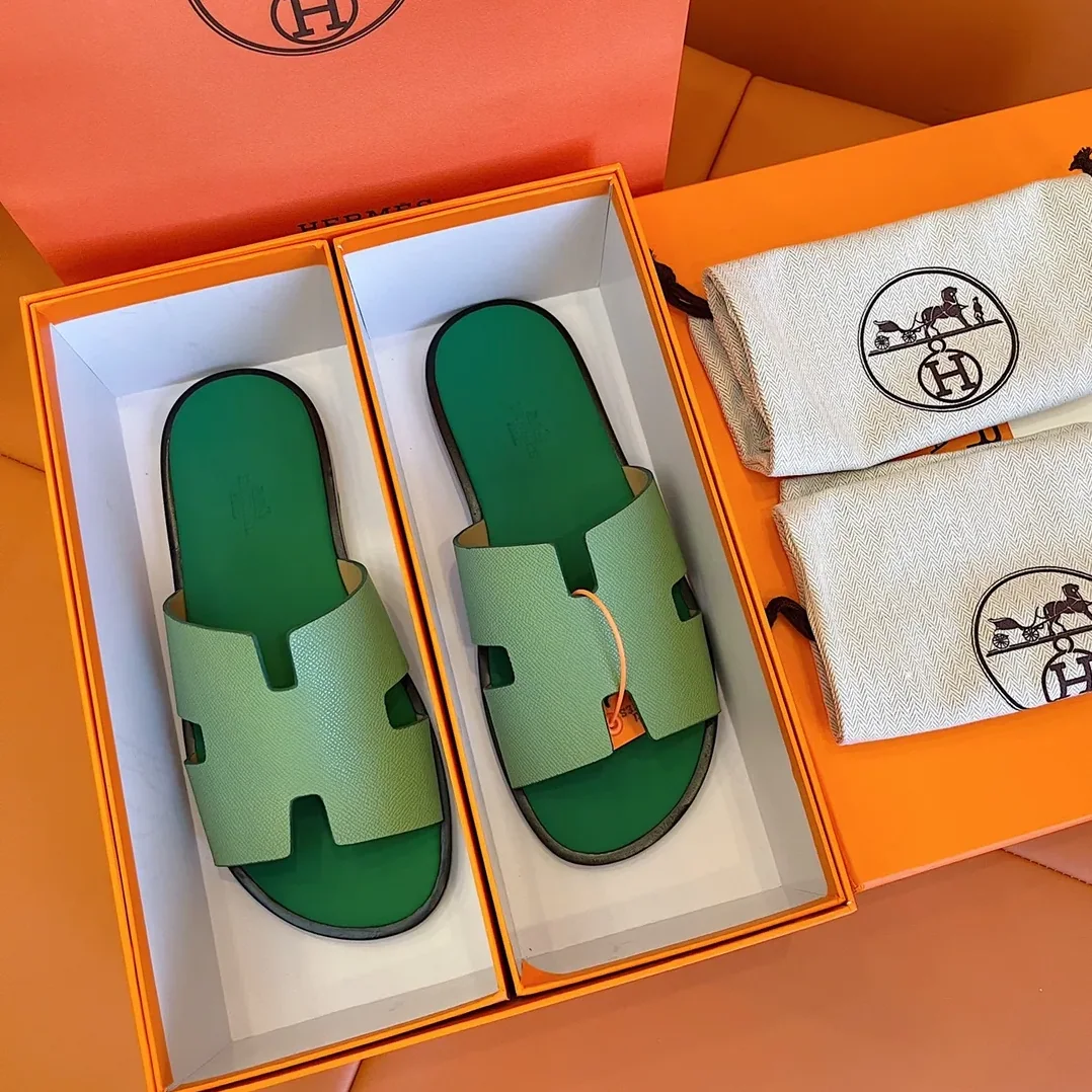 Hermes Izmir Sandals Green Hermes Izmir Sandals Green