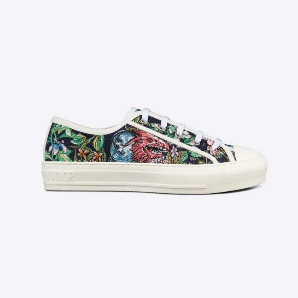 Dior Walk N Dior Sneaker Black Multicolor D for Women in Constellation Embroidered Cotton