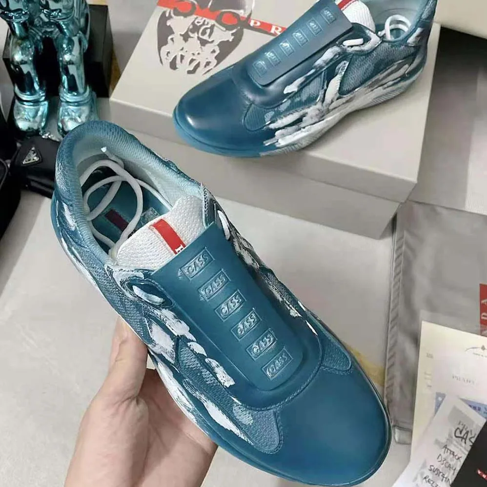 Prada Cass x Prada Americas Cup D3cay Sneakers for Unisex in Navy