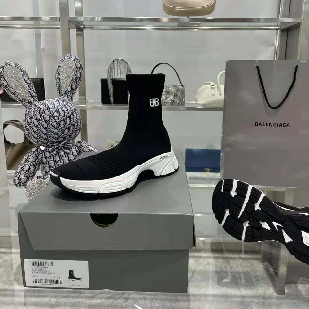Balenciaga Speed 3.0 Sneaker in Black Recycled Knit for Women Balenciaga Speed 3.0 Sneaker in Black Recycled Knit for Women