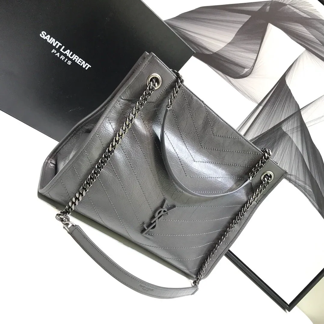 Saint Laurent Niki Medium Shopping Bag Beige in YSL