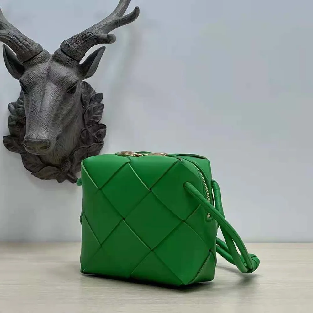 Bottega Veneta Mini Cassette Camera Bag for Women in Green