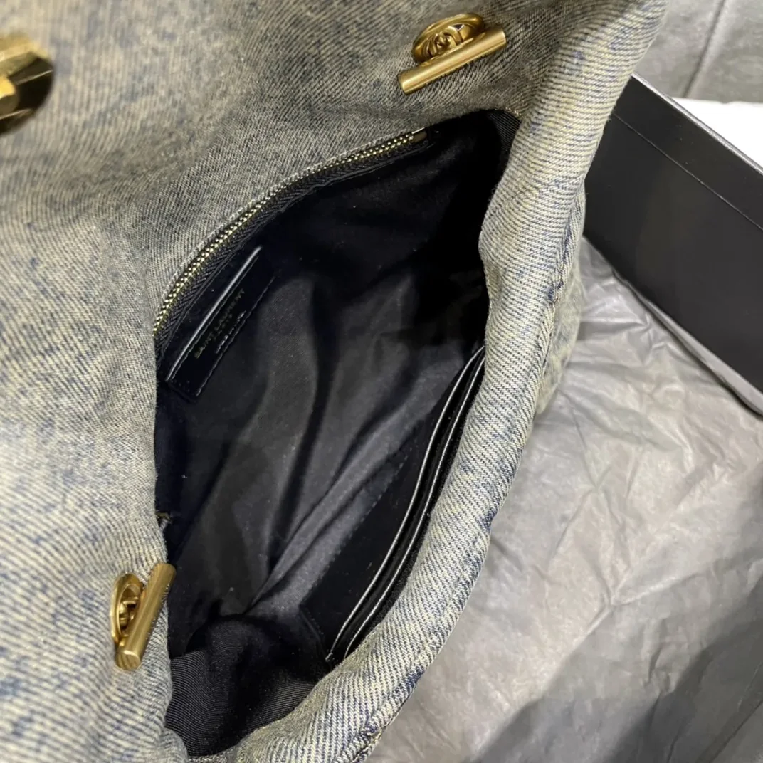 Saint Laurent Puffer Toy Bag Grey / Saint Laurent Puffer Toy Bag Grey /