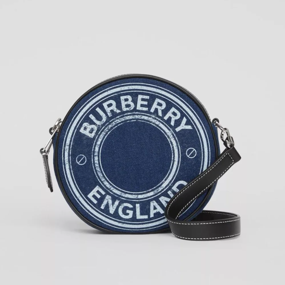 Burberry Logo Graphic Denim and Leather Louise Bag for Women Burberry Logo Graphic Denim and Leather Louise Bag for Women