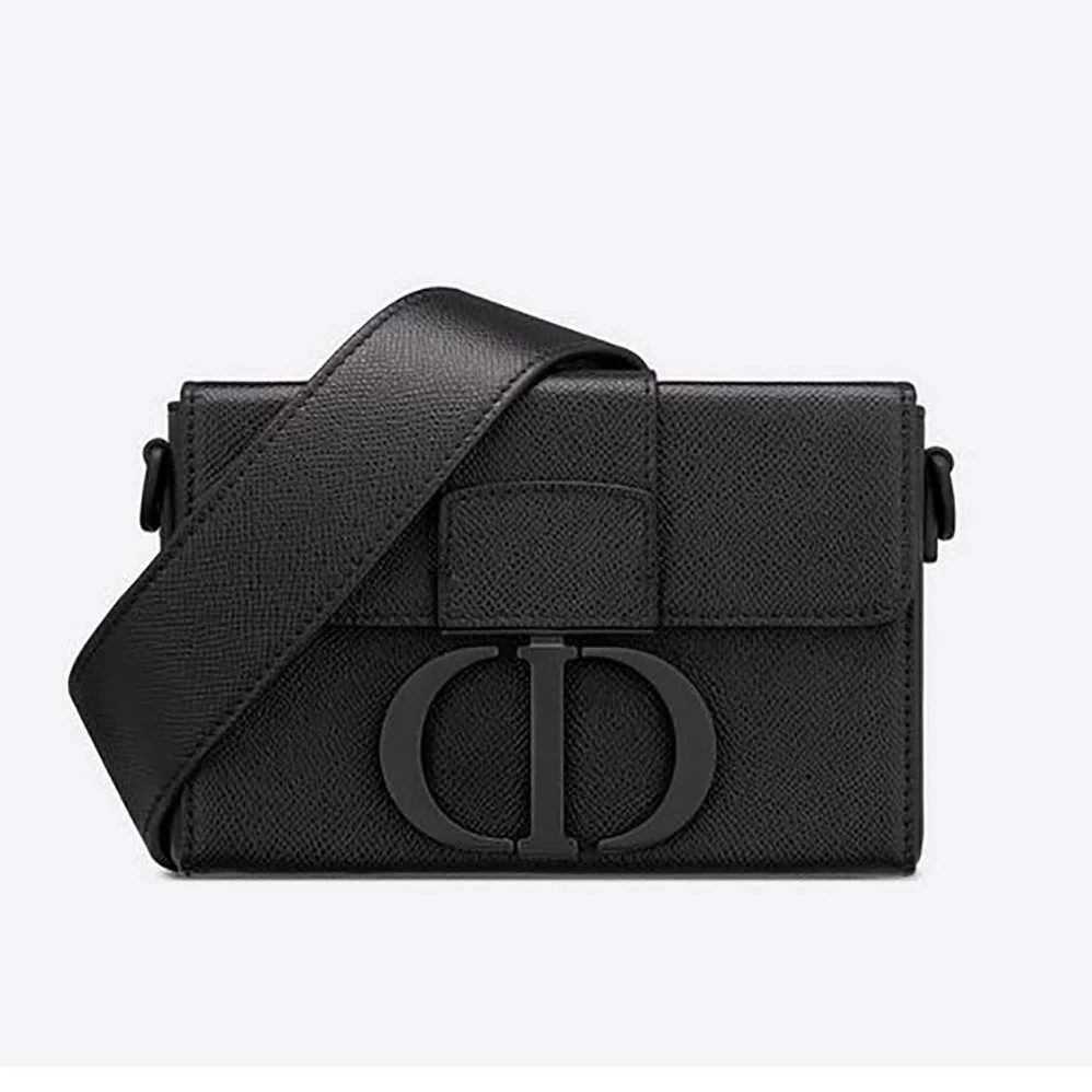 Dior 30 Montaigne Box Bag Black Ultramatte Grained Calfskin for Women Dior 30 Montaigne Box Bag Black Ultramatte Grained Calfskin for Women