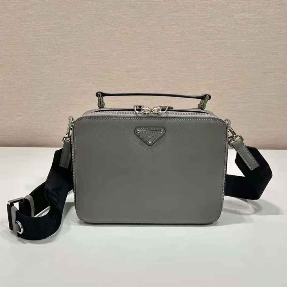 Prada Brique Saffiano Leather Bag for Men in Gray Prada Brique Saffiano Leather Bag for Men in Gray