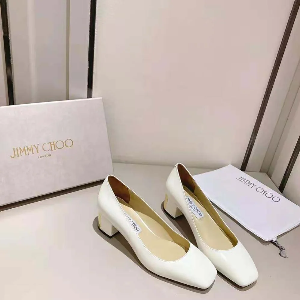 Jimmy Choo Rydea Pump 45 Latte Nappa Leather Pumps for Women