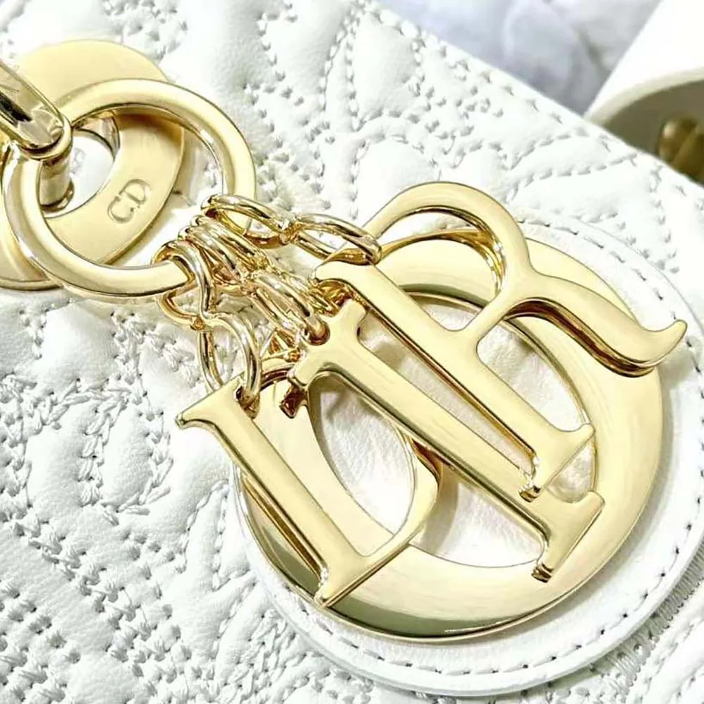 Dior Small Lady Dior my Abcdior Bag Latte Quilted-Effect Lambskin with Ornamental Motif for Women Dior Small Lady Dior my Abcdior Bag Latte Quilted-Effect Lambskin with Ornamental Motif for Women