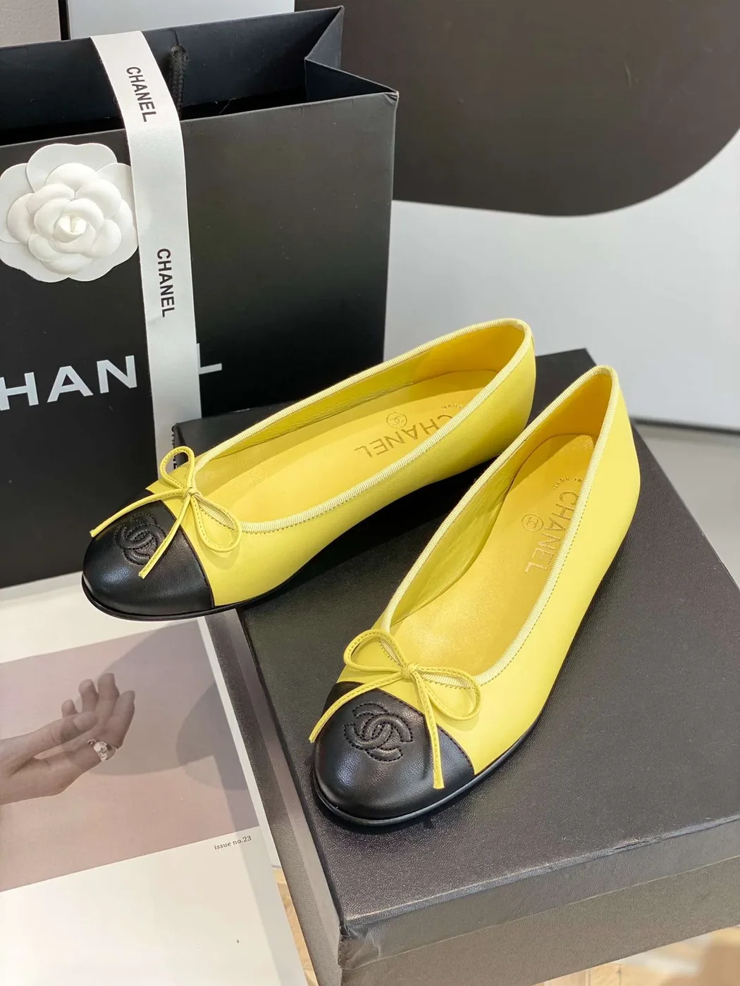Chanel Ballet Flats Yellow Chanel Ballet Flats Yellow