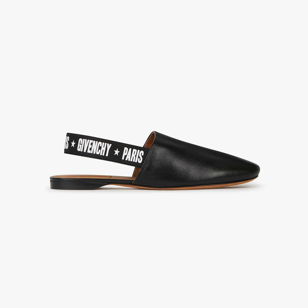 Givenchy Sling Back Givenchy Stars Flat Mules Shoes Black for Women