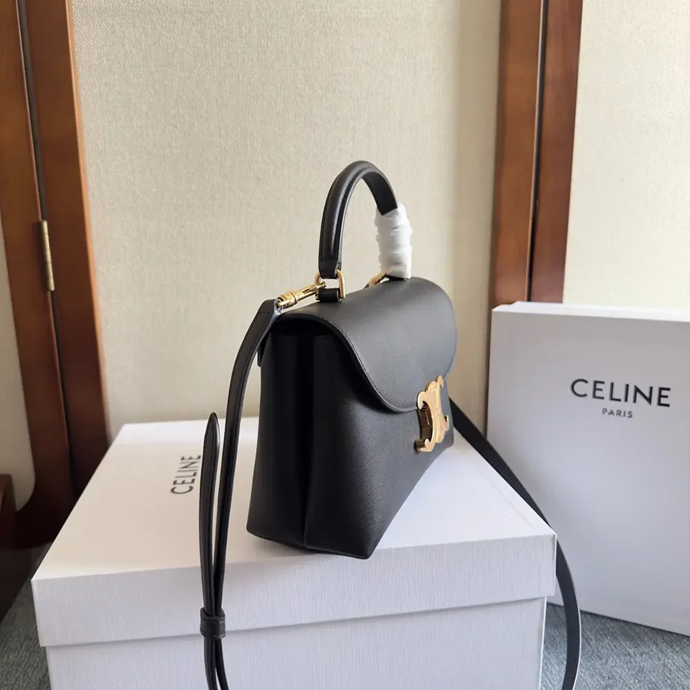 Celine Teen Nino Bag in Smooth Satinated Calfskin for Women in Black