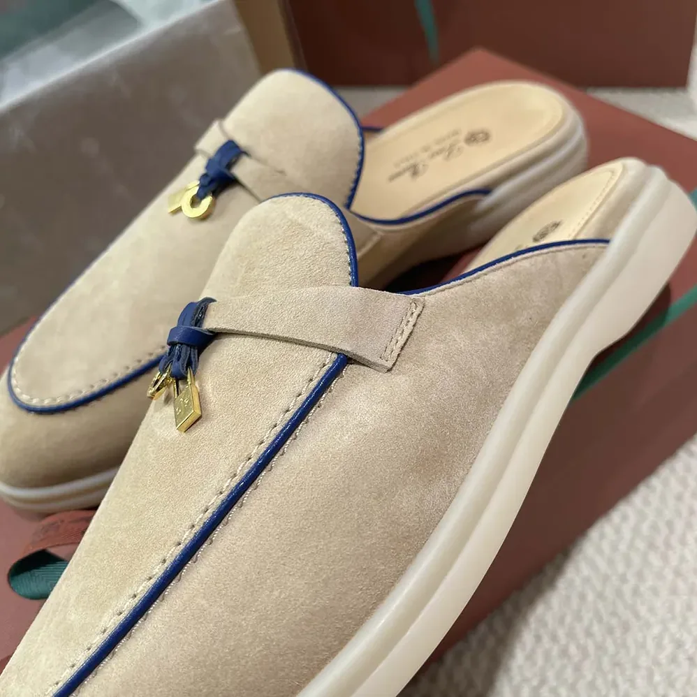 Loro Piana Charms Walk Babouche Loafer for Unisex in Beige Loro Piana Charms Walk Babouche Loafer for Unisex in Beige