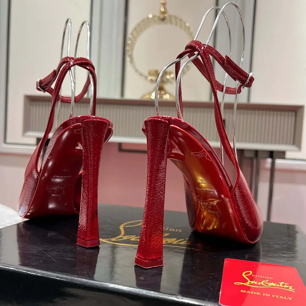 Christian Louboutin Condora Strap 100 mm Strappy Pumps Vog Patent Leather for Women