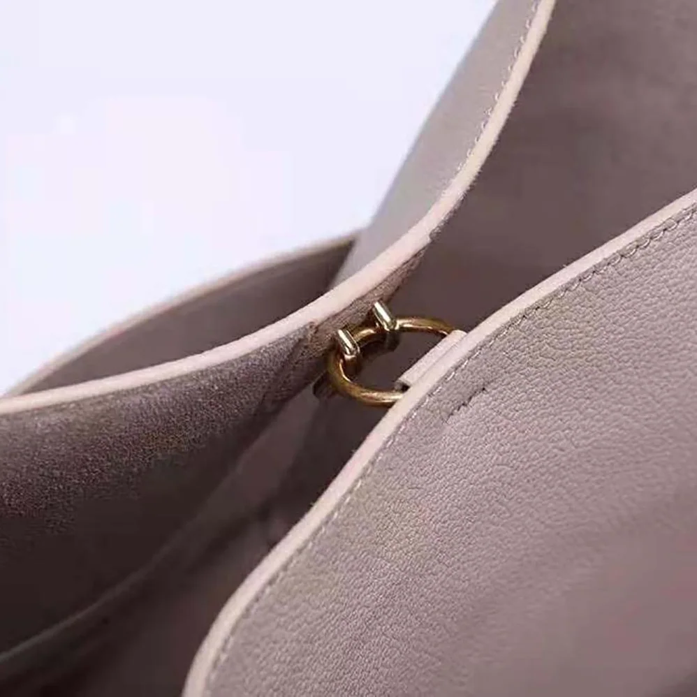Celine Sangle Bucket Bag in Soft Grained Calfskin for Women in Gray Celine Sangle Bucket Bag in Soft Grained Calfskin for Women in Gray