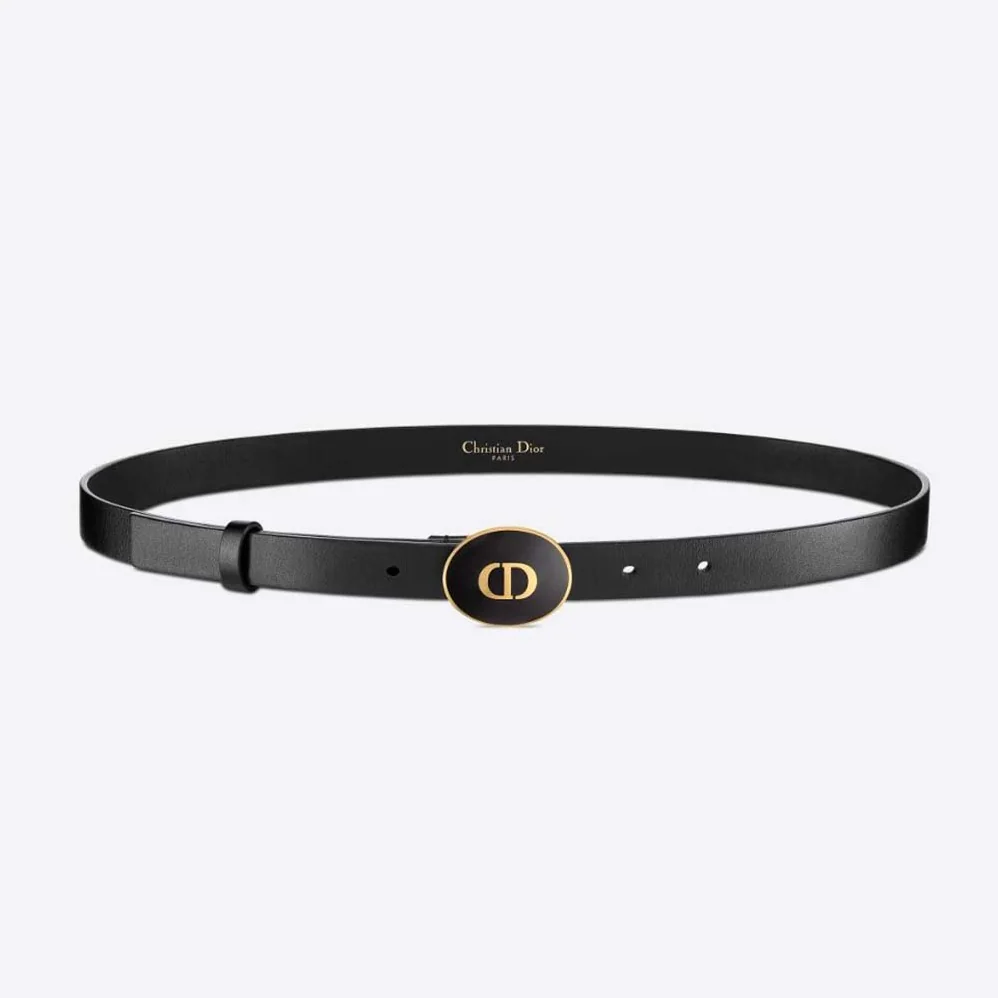 Dior Teddy-D Belt Smooth Calfskin-15 MM for Women in Black